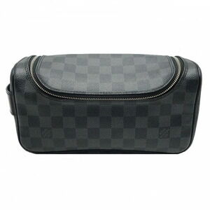 Louis Vuitton Cosmetic Pouch Shoulder Bag Damier Graphite Black Toiletry